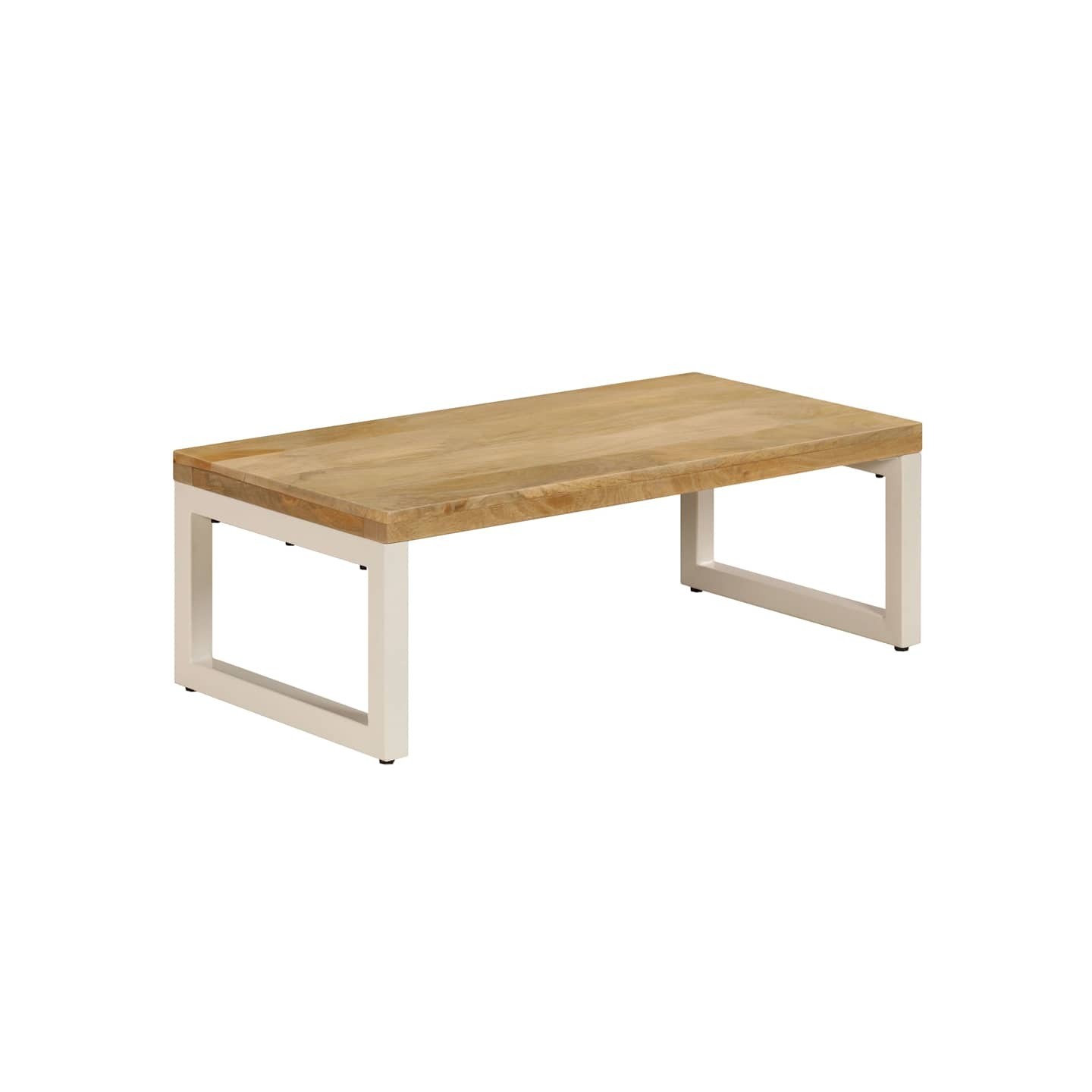 Table basse 100x50x35 cm Bois de manguier solide et acier