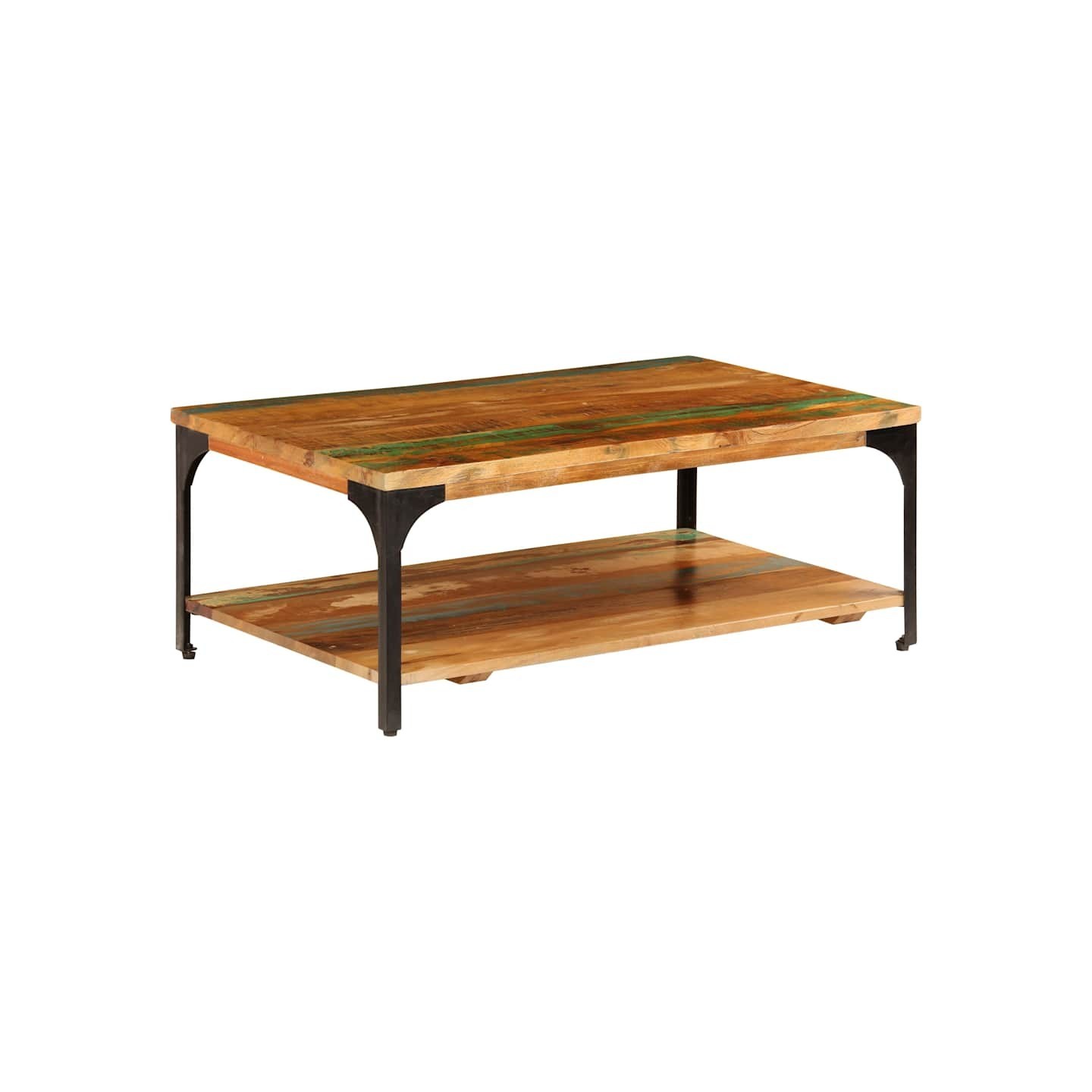 Table basse et étagère 100x60x35 cm Bois de récupération solide