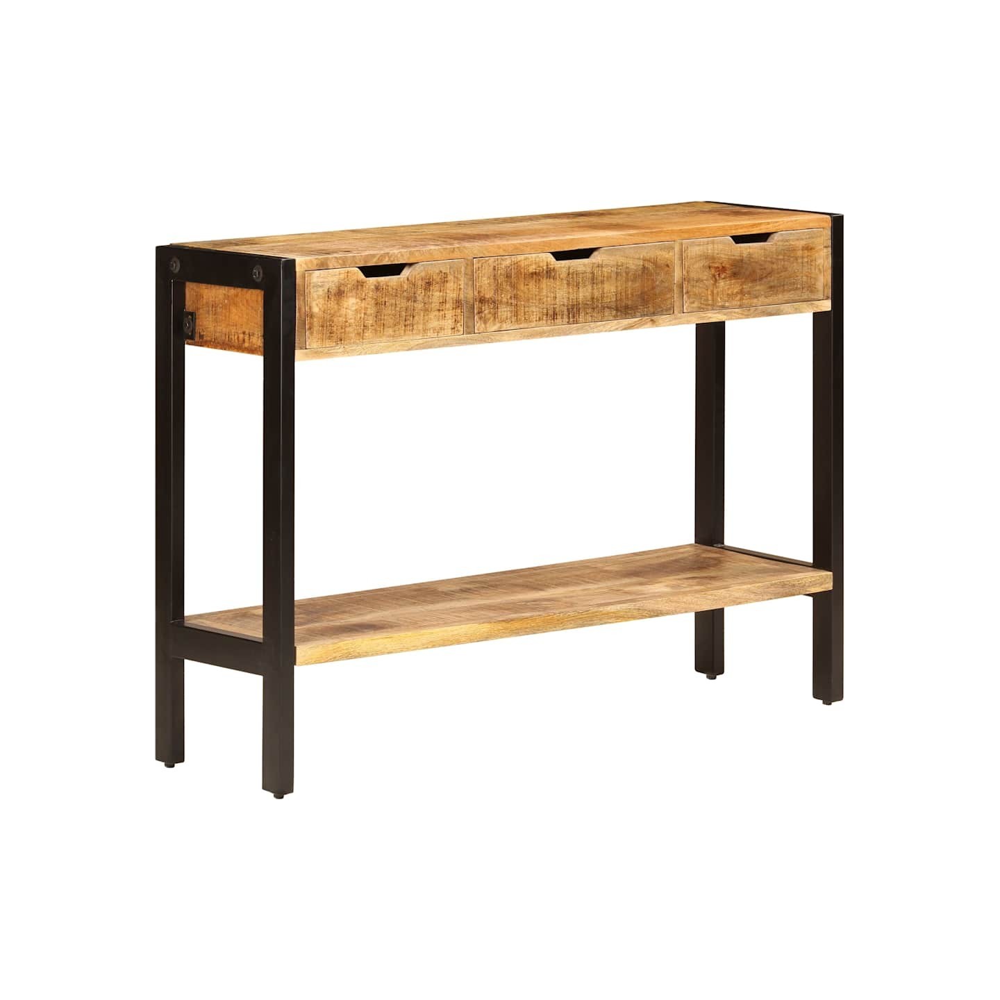Buffet avec 3 tiroirs 110x35x75 cm Bois de manguier massif