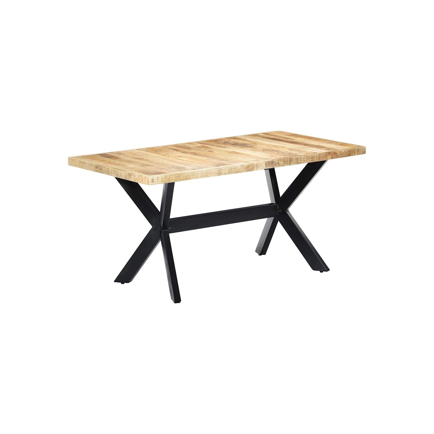 Table à manger 160x80x75 cm Bois de manguier massif brut