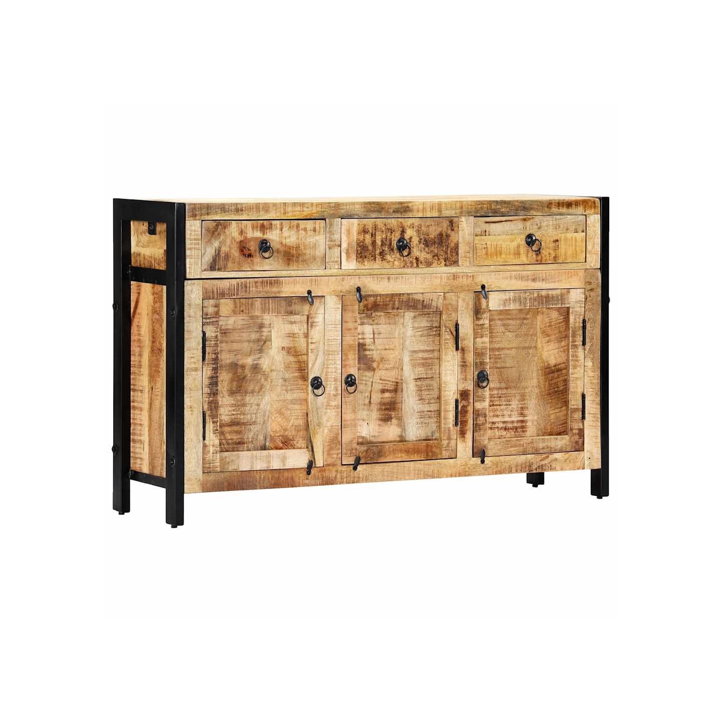 Buffet 120x35x76 cm Bois de manguier massif