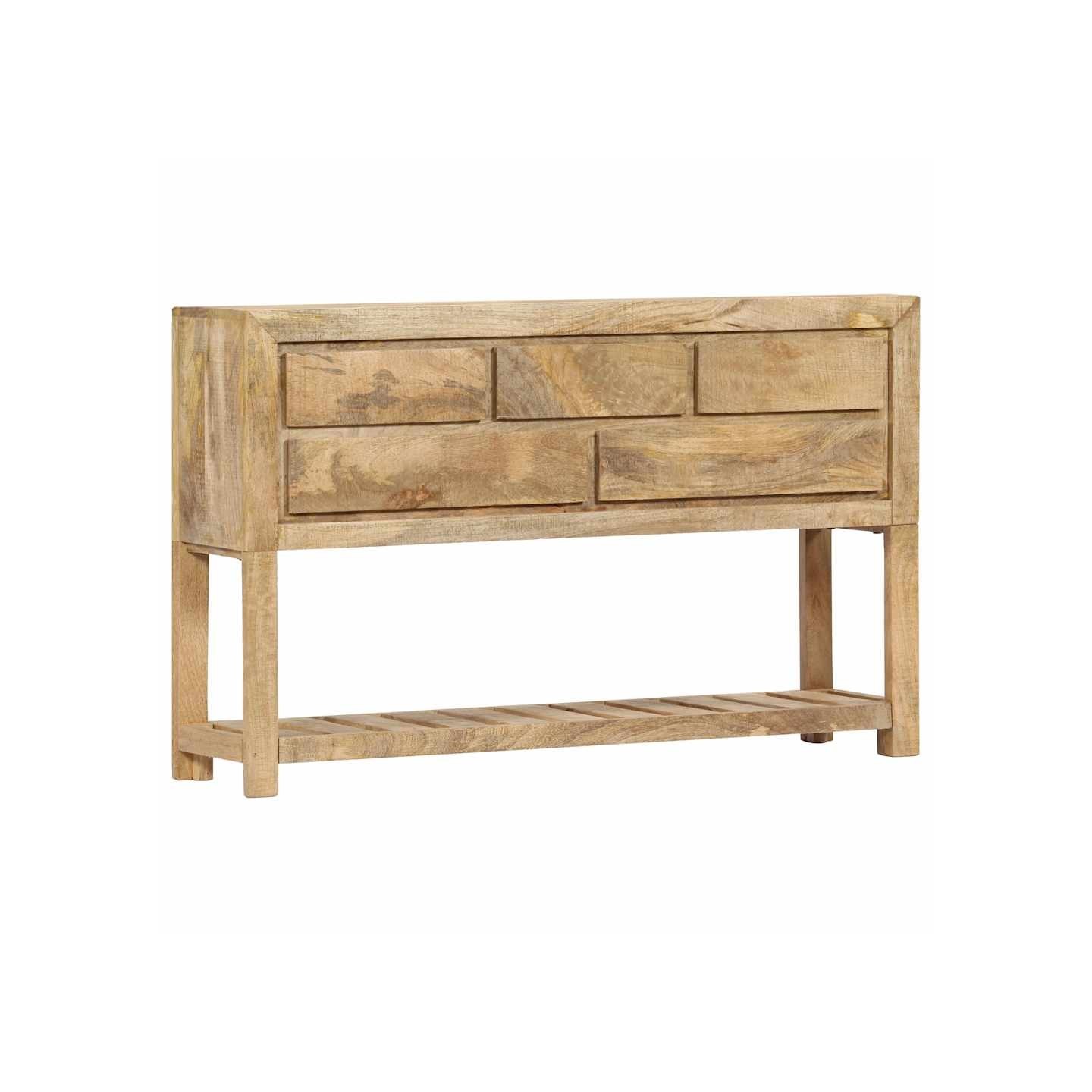 Buffet 120x30x75 cm bois de manguier massif