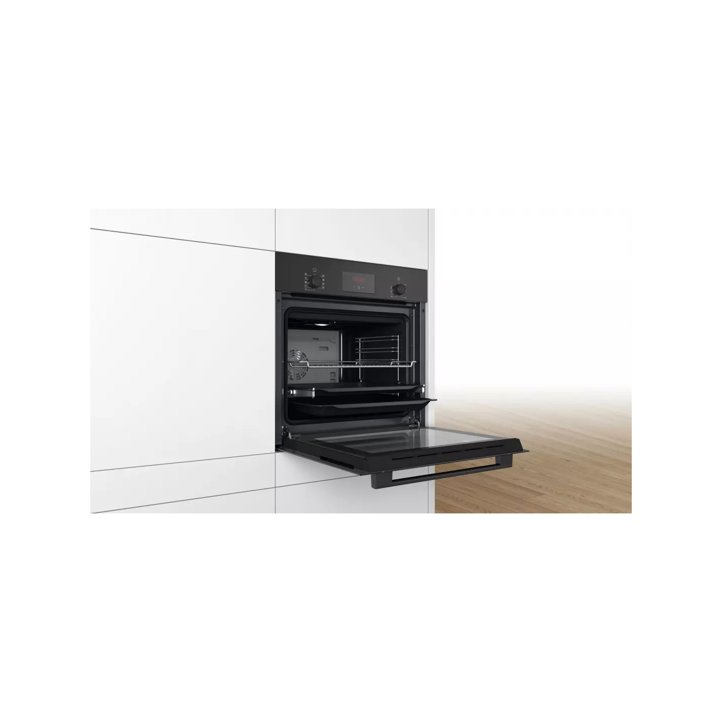 Four Bosch HBF134EB2 Série 2 66 L EcoClean noir | Nimestore
