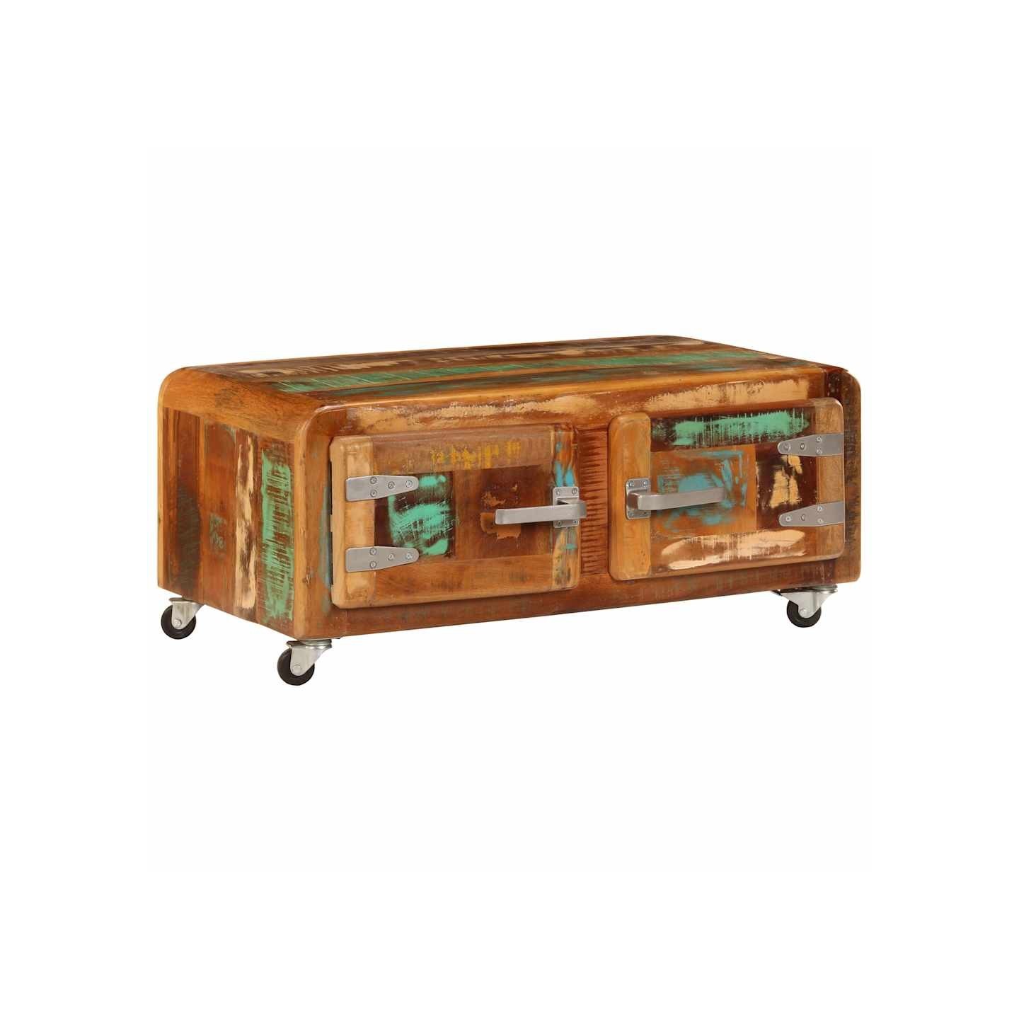 Table basse 85x55x40 cm Bois de récupération massif