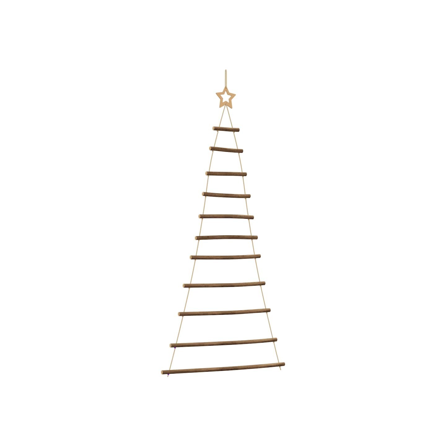 Sapin de Noël suspendu avec étoile supérieure 74x150 cm