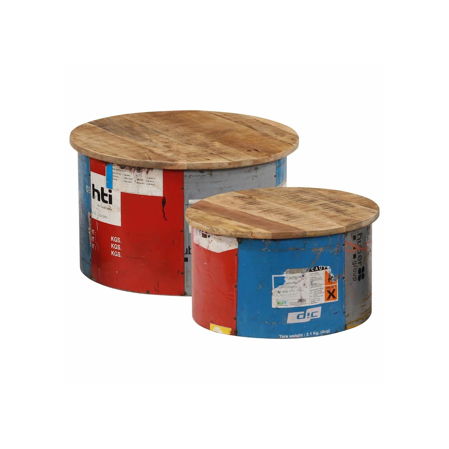 Tables basses 2 pcs Bois solide de manguier