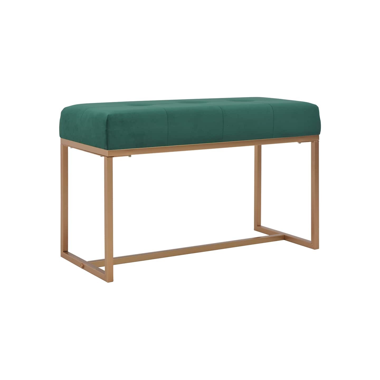 Banc 80 cm Vert Velours
