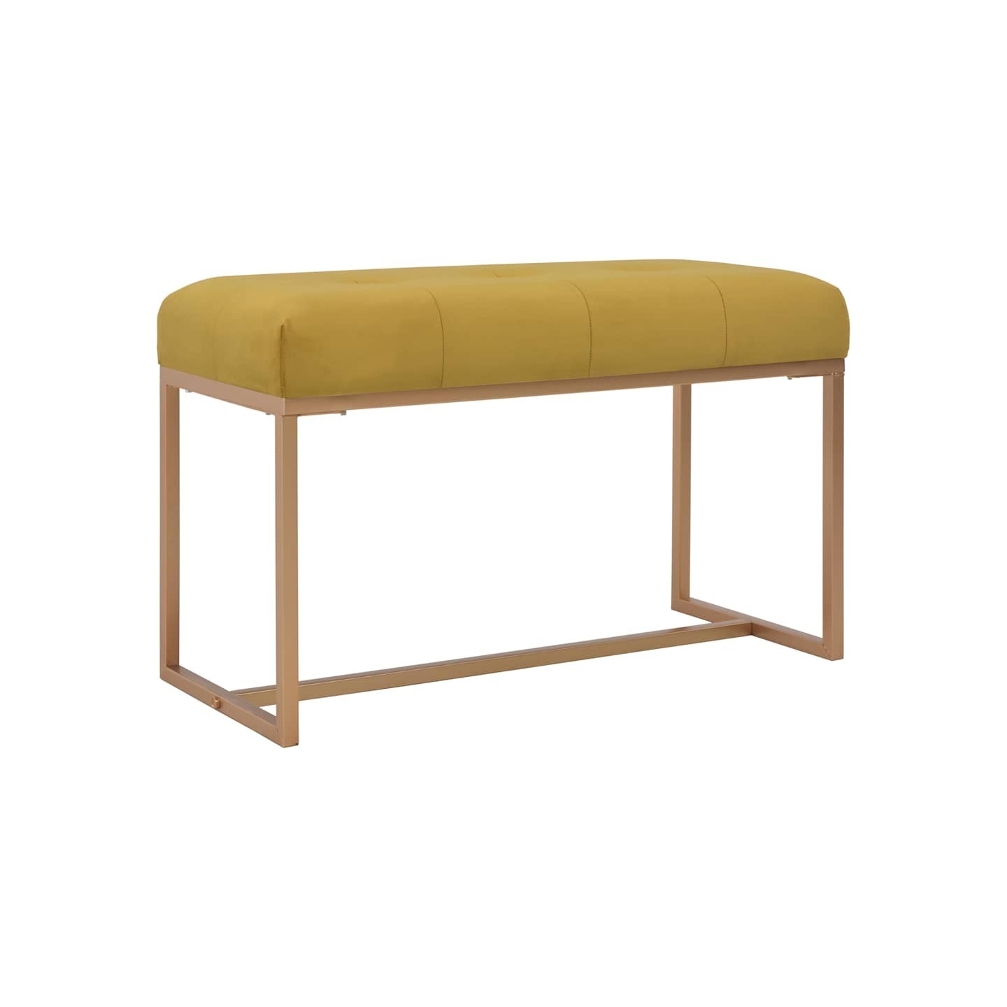 Banc 80 cm Moutarde Velours