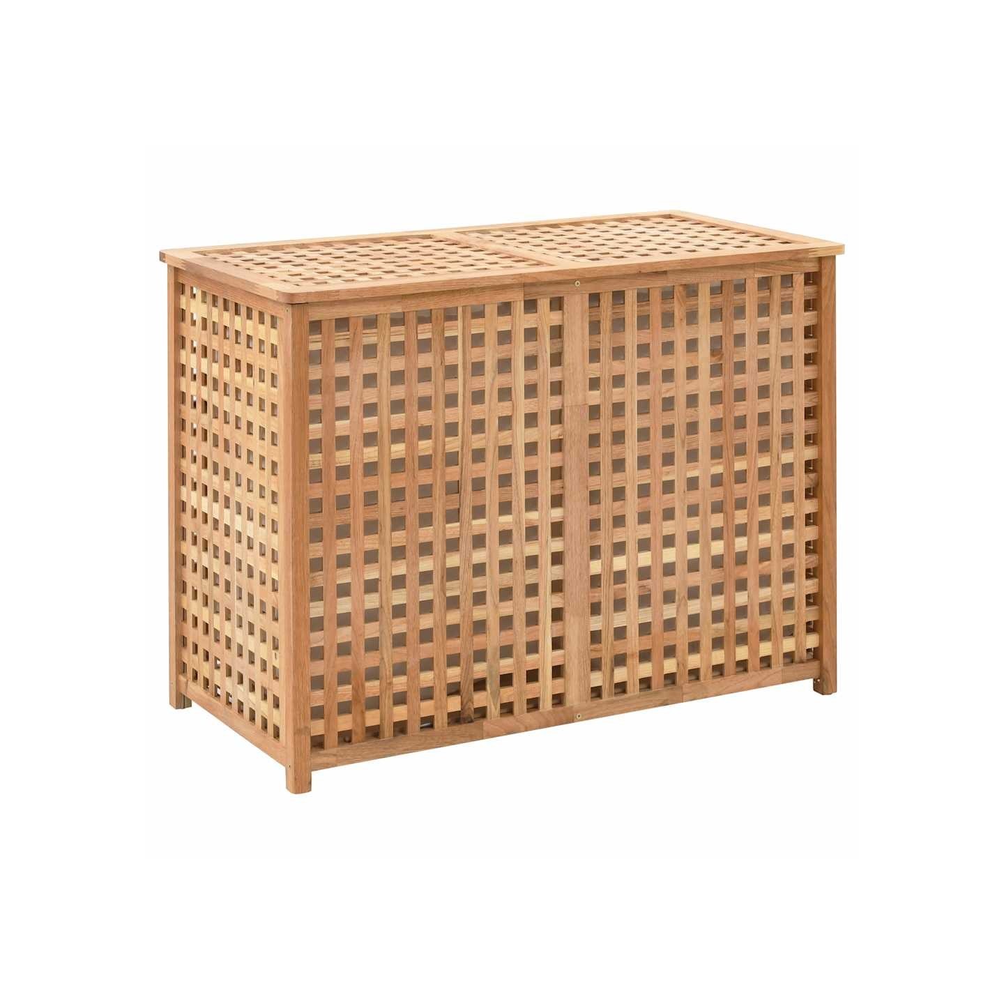 Coffre à linge 87,5x46x67 cm Bois de noyer massif