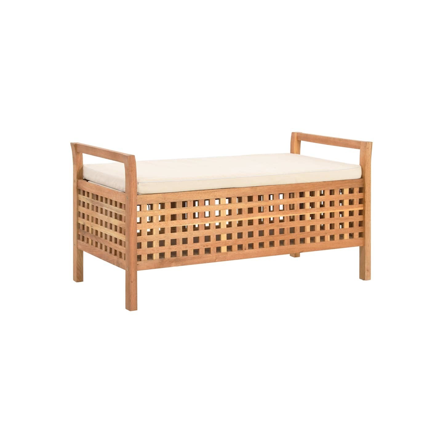 Banc de rangement 93x49x49 cm Bois de noyer massif