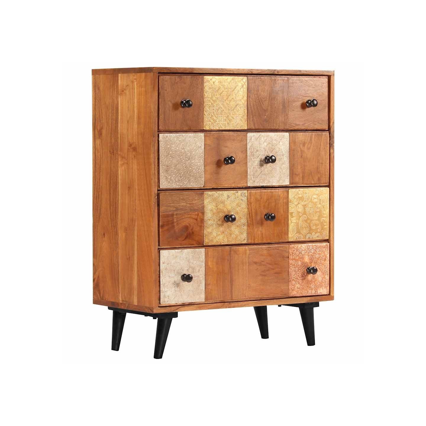 Commode à tiroirs 60x30x75 cm Bois d'acacia massif