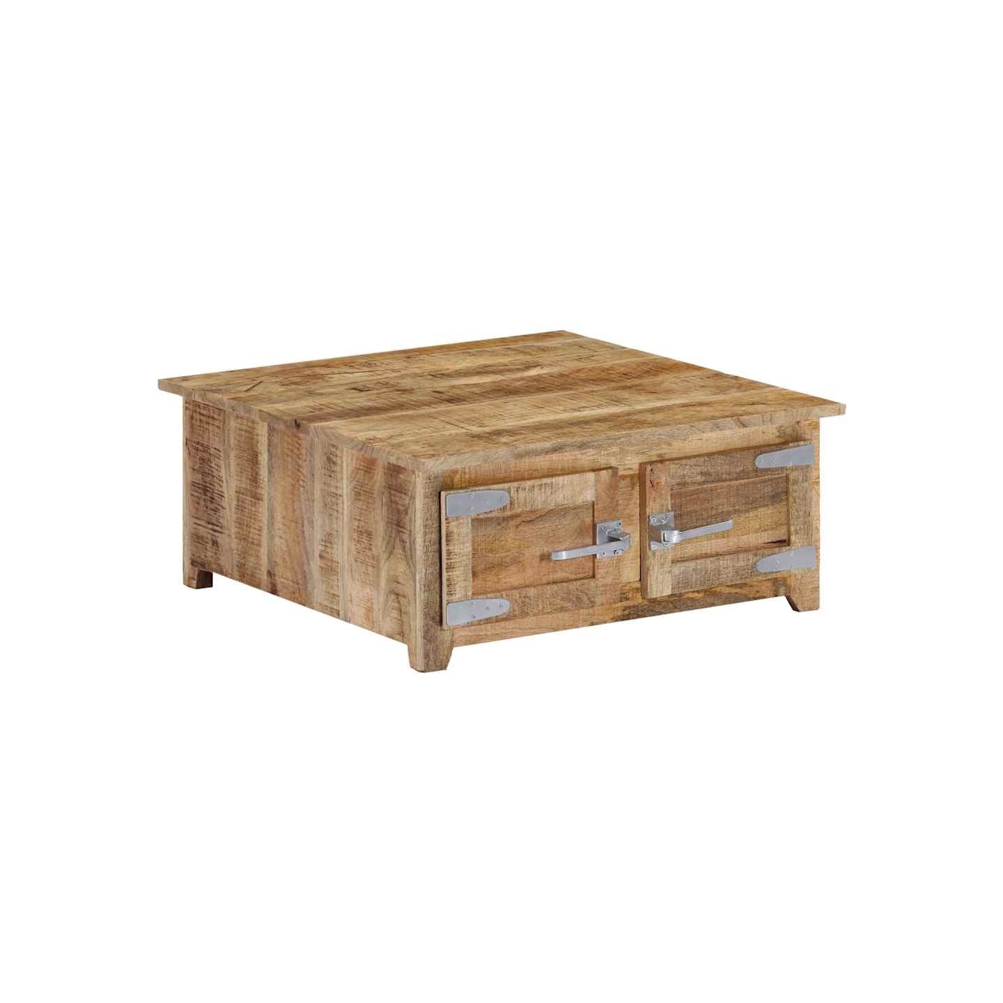 Table basse 70x70x30 cm Bois de manguier solide