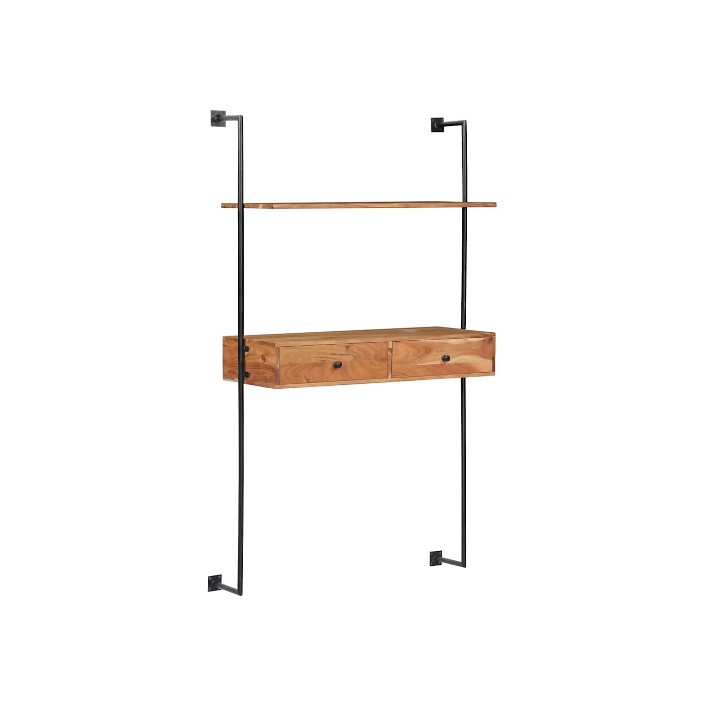 Bureau mural 90x40x170 cm Bois d'acacia solide