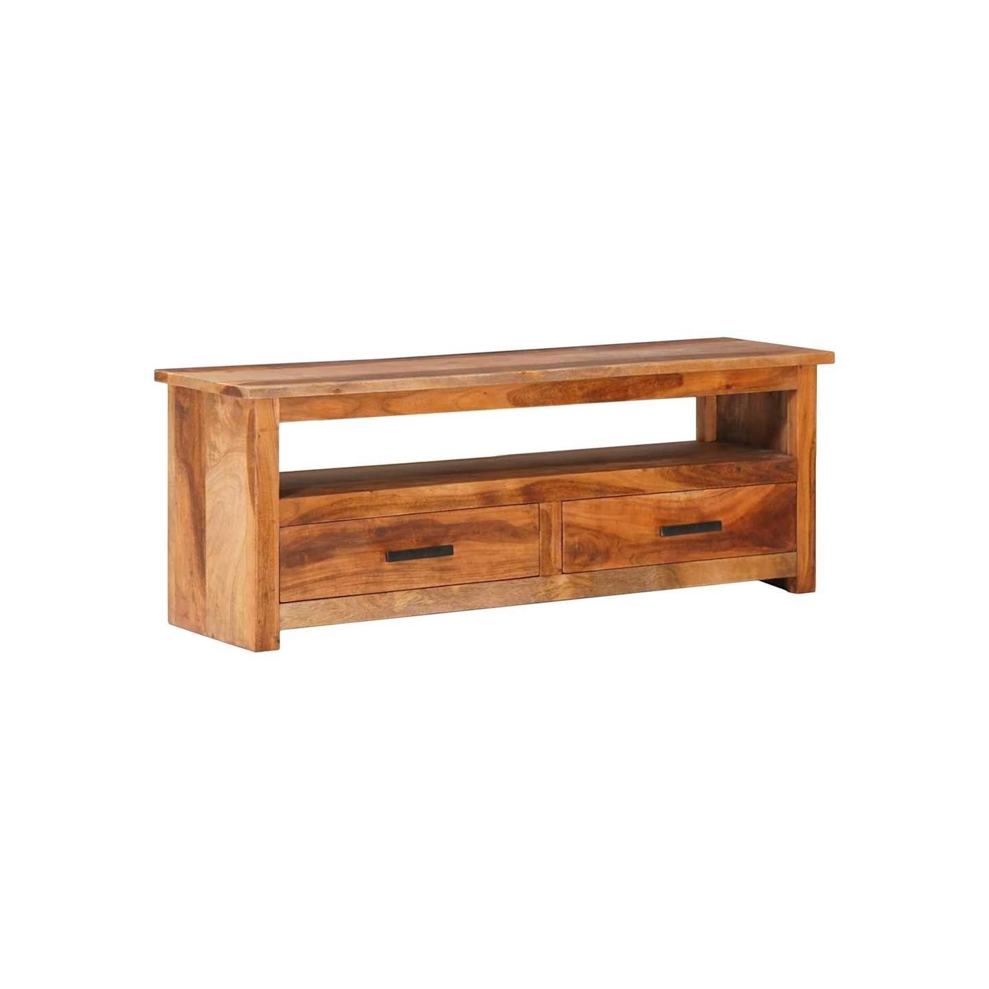 Meuble TV 118x30x40 cm Bois massif
