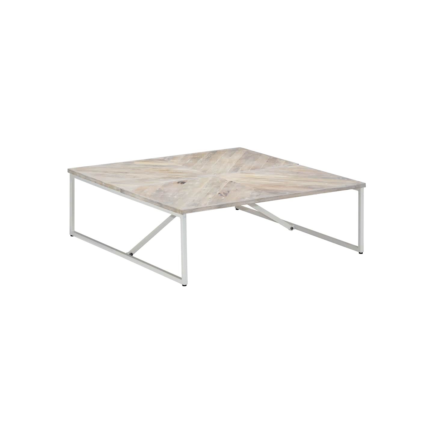 Table basse 110x110x36 cm Bois de manguier solide