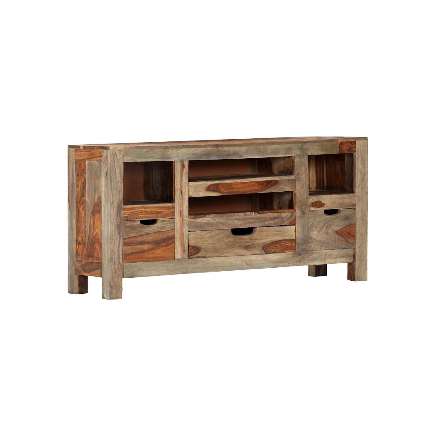 Buffet Gris 100x30x50 cm Bois massif