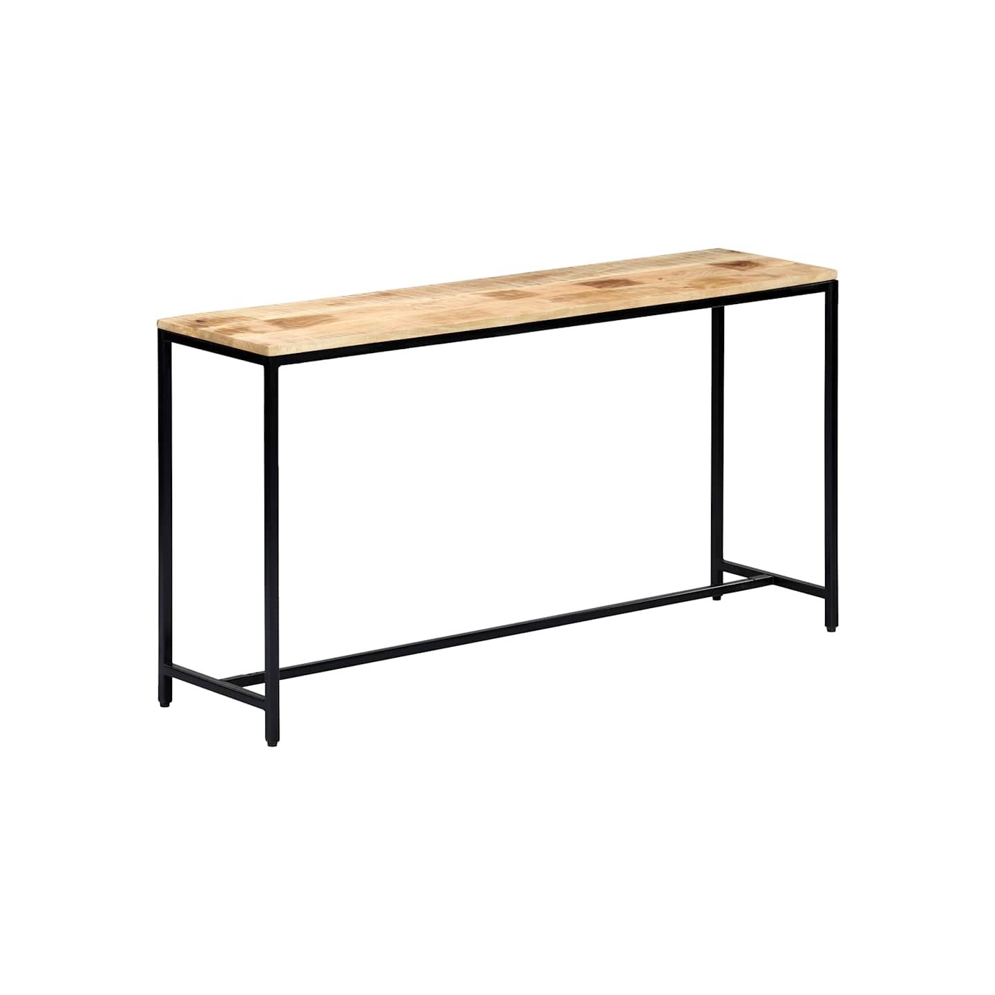 Table console 140 x 35 x 76 cm Bois de manguier massif brut