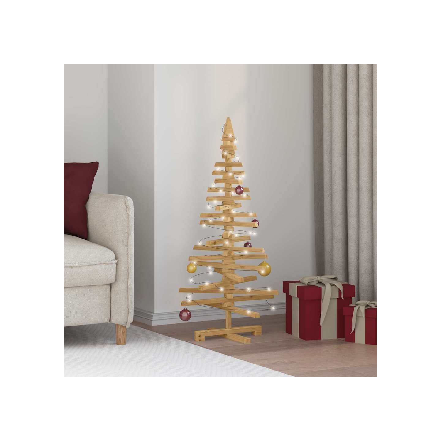 Arbre de Noël en bois KOTKA 120 cm Bois de pin massif