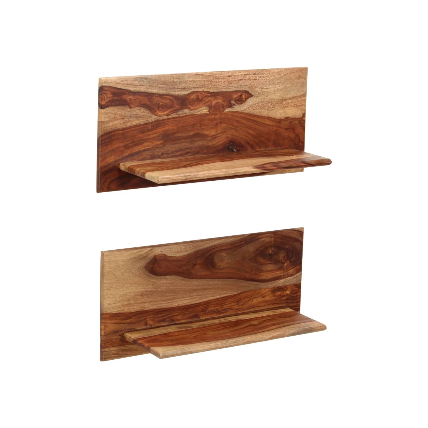 Étagères murales 2 pcs 58 x 26 x 20 cm Bois massif