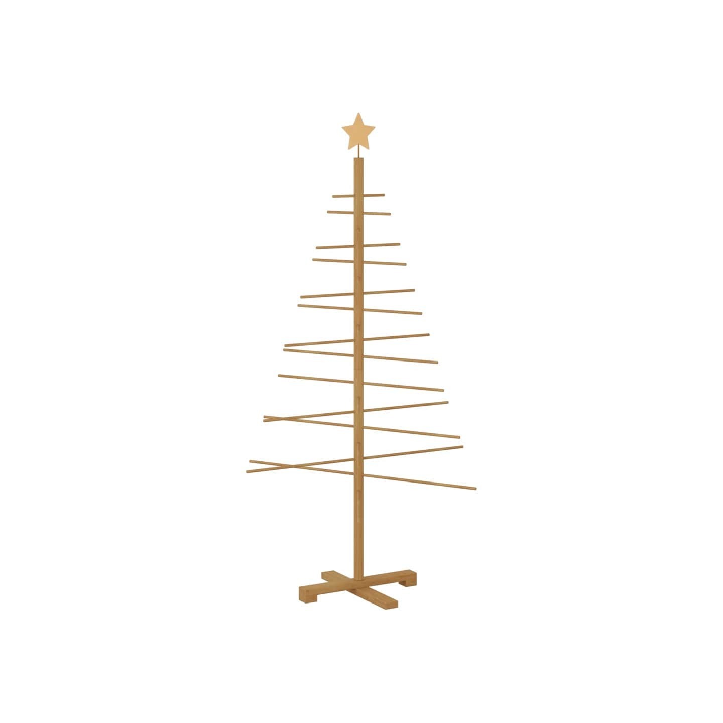 Arbre de Noël en bois Marron 150 cm Bambou