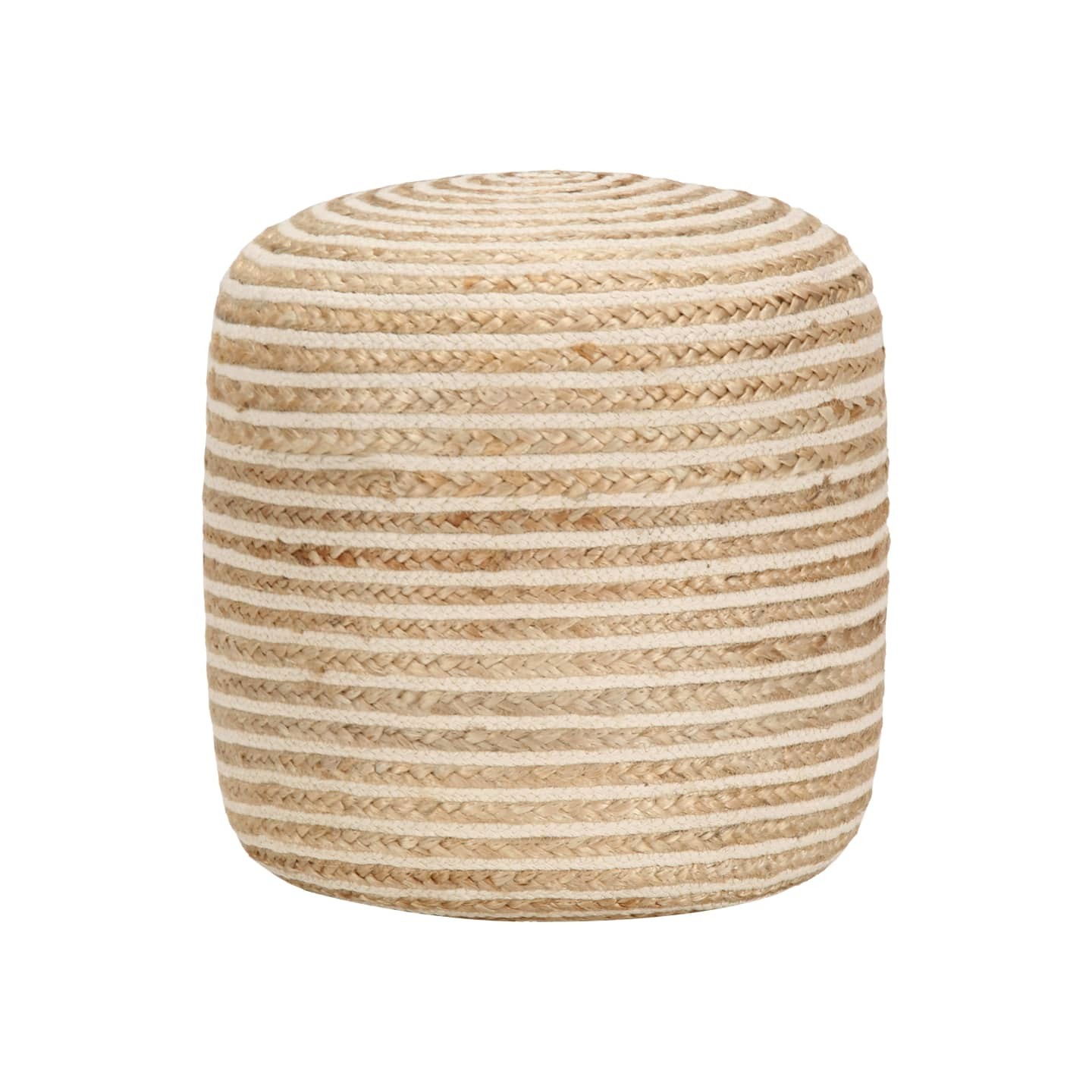 Pouf fait à la main 40 x 45 cm Jute