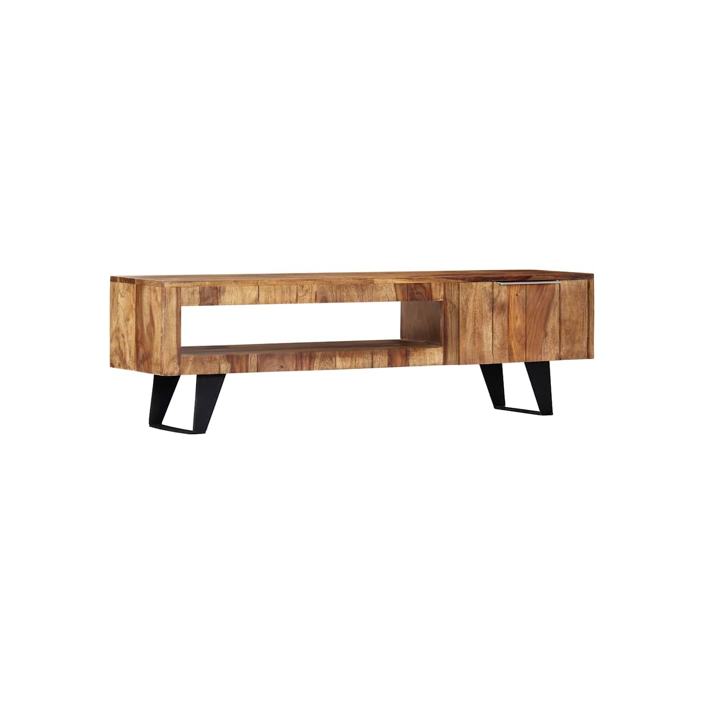 Meuble TV 140x30x40 cm Bois massif
