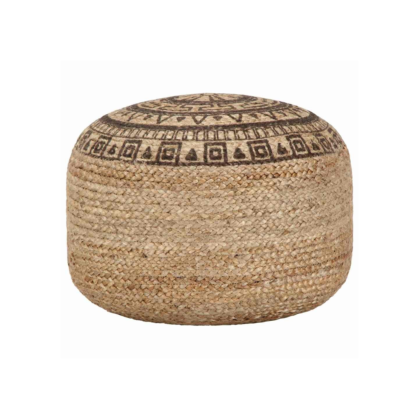 Pouf fait à la main Marron 45 x 30 cm Jute