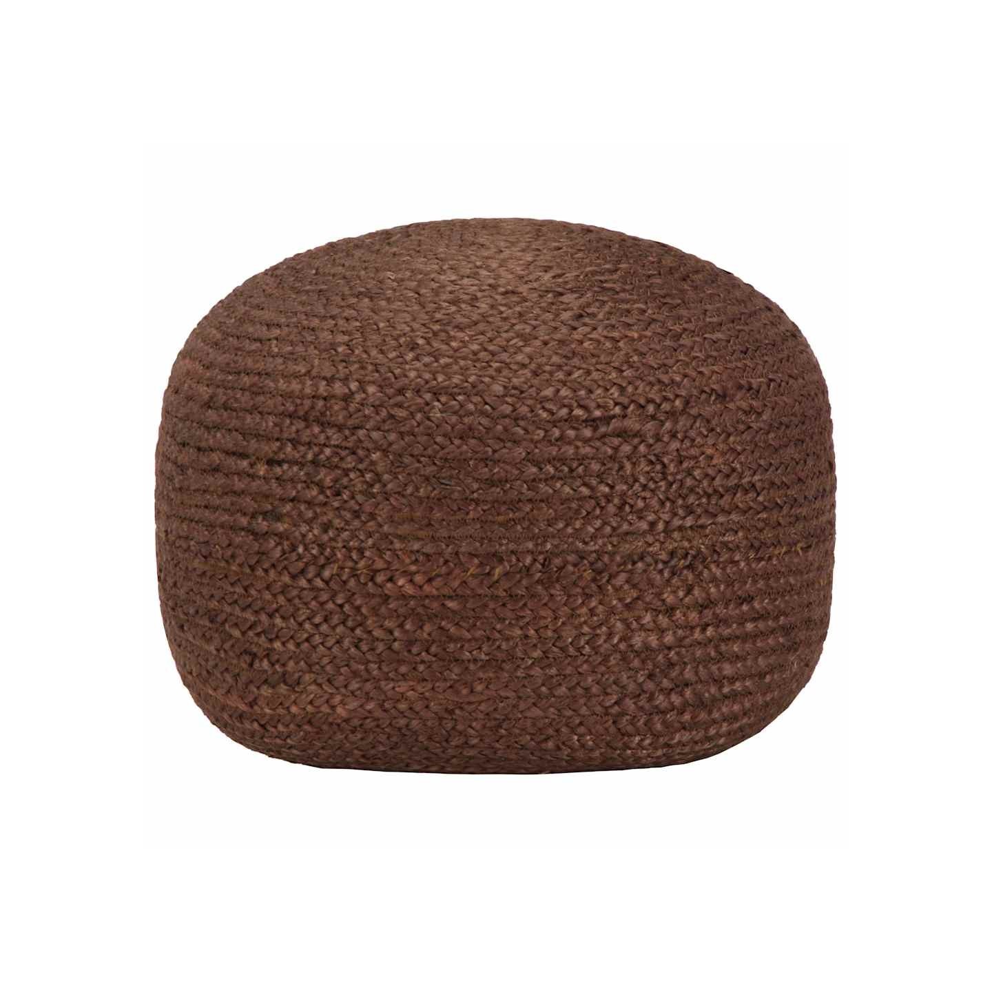 Pouf fait à la main Marron 40 x 45 cm Jute