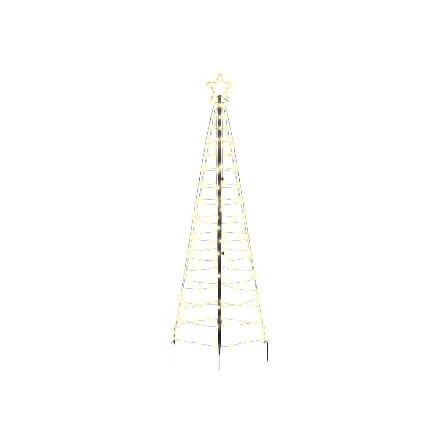 Arbre de Noël LED 250 cm 390 LED Blanc chaud Acier Blanc chaud