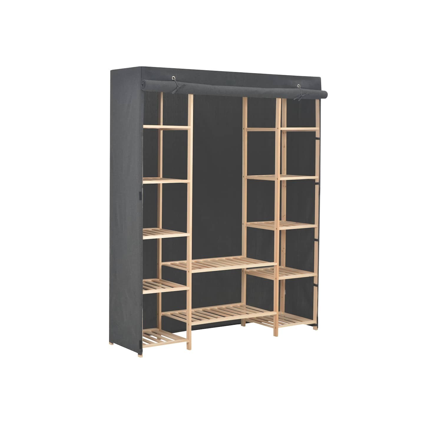 Garde-robe Gris 135 x 40 x 170 cm Tissu