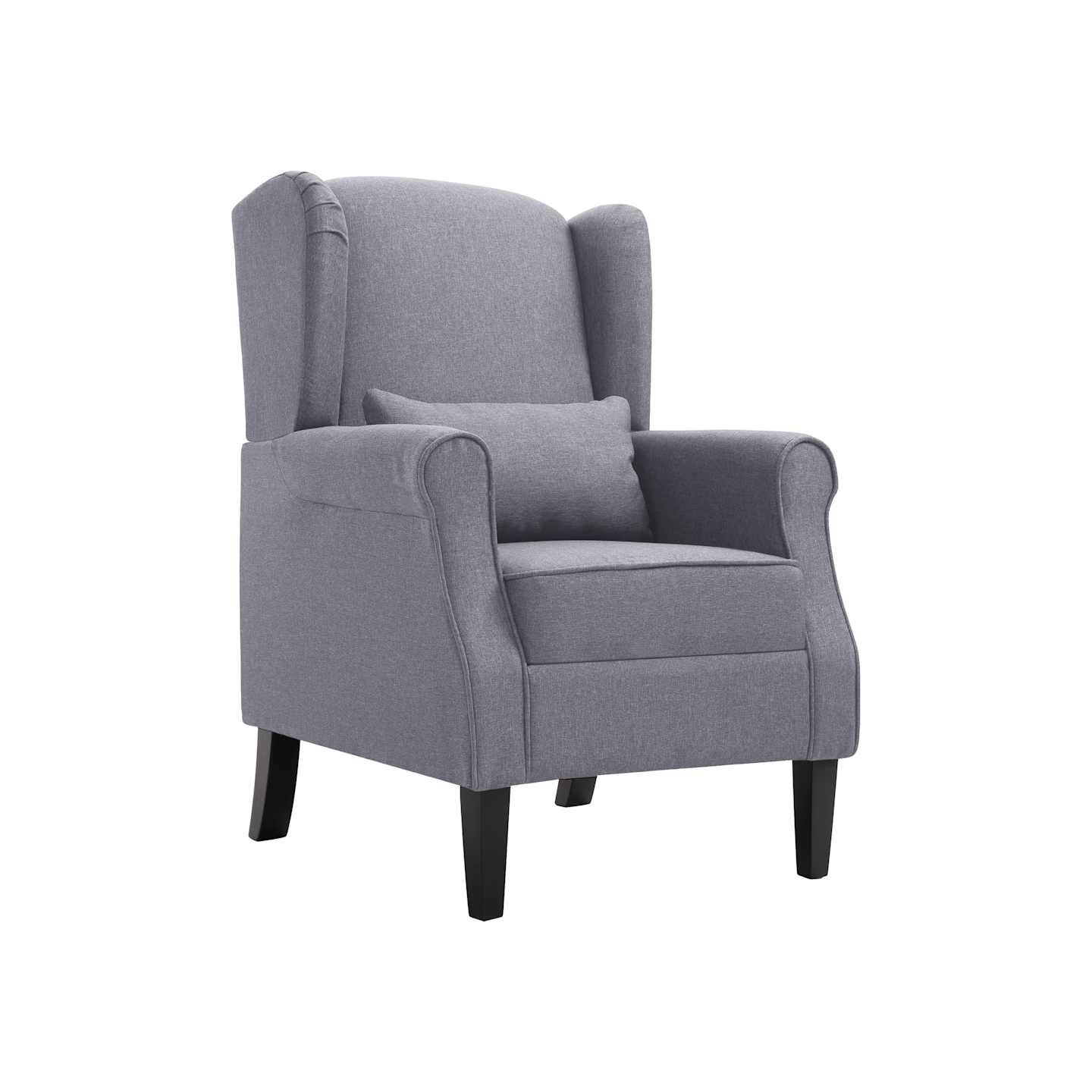 Fauteuil gris foncé tissu
