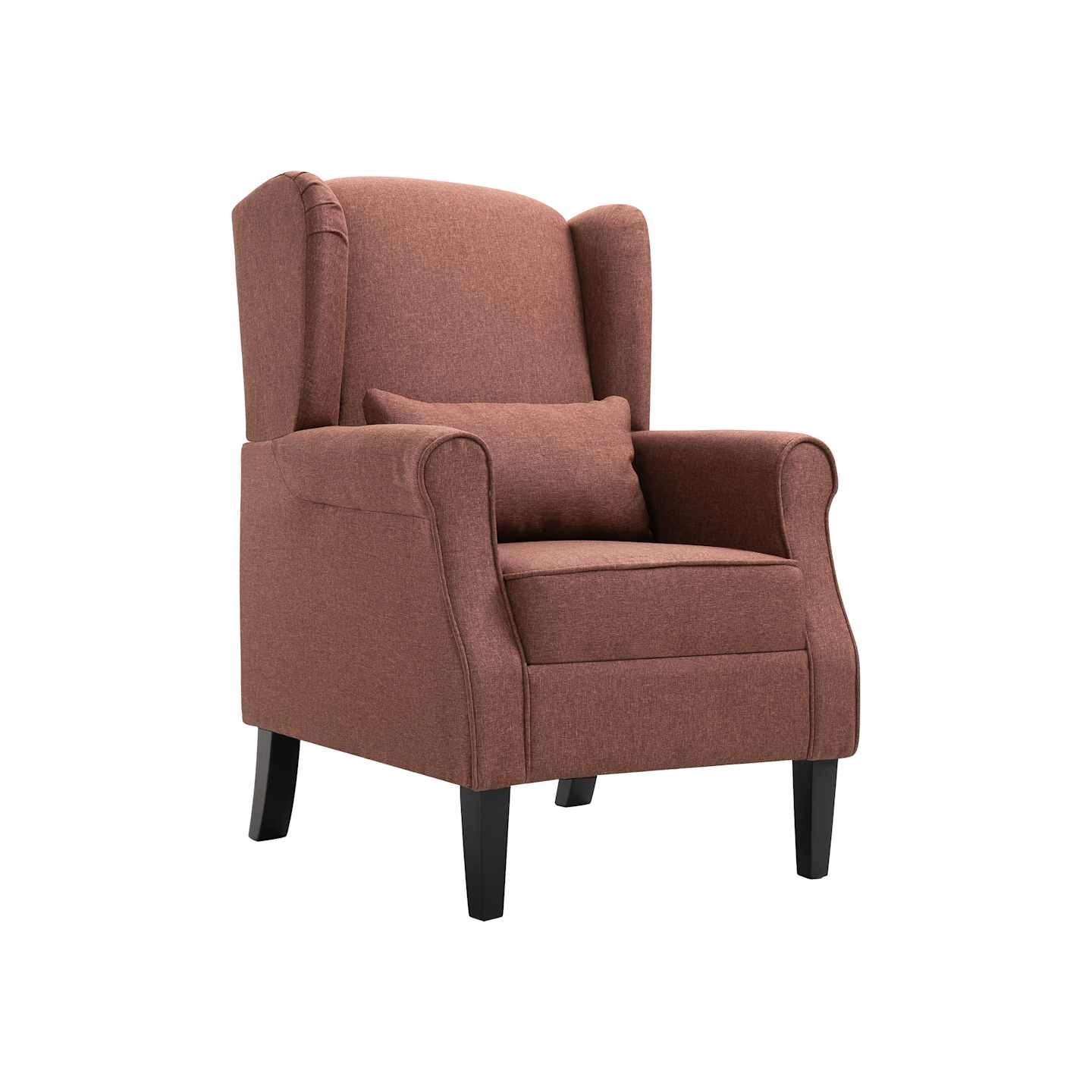 Fauteuil marron tissu