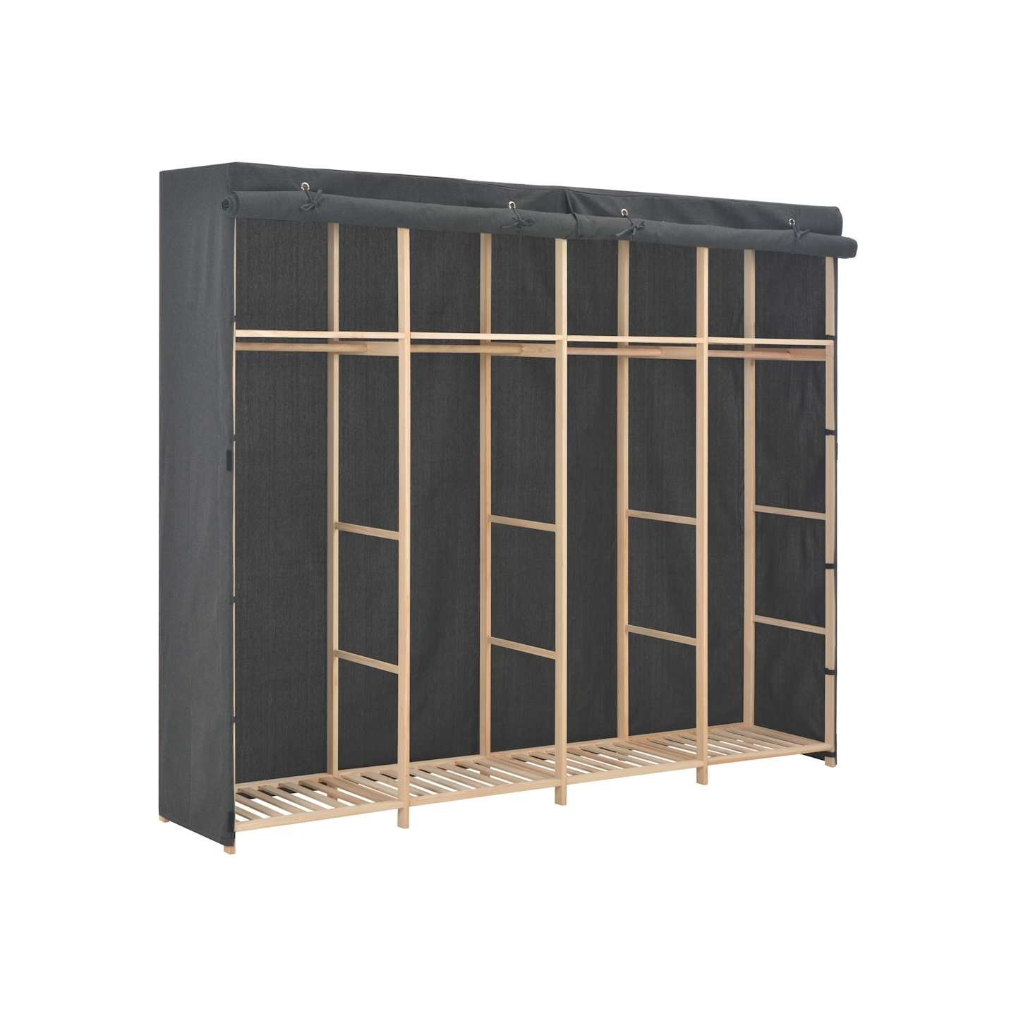 Garde-robe Gris 200 x 40 x 170 cm Tissu