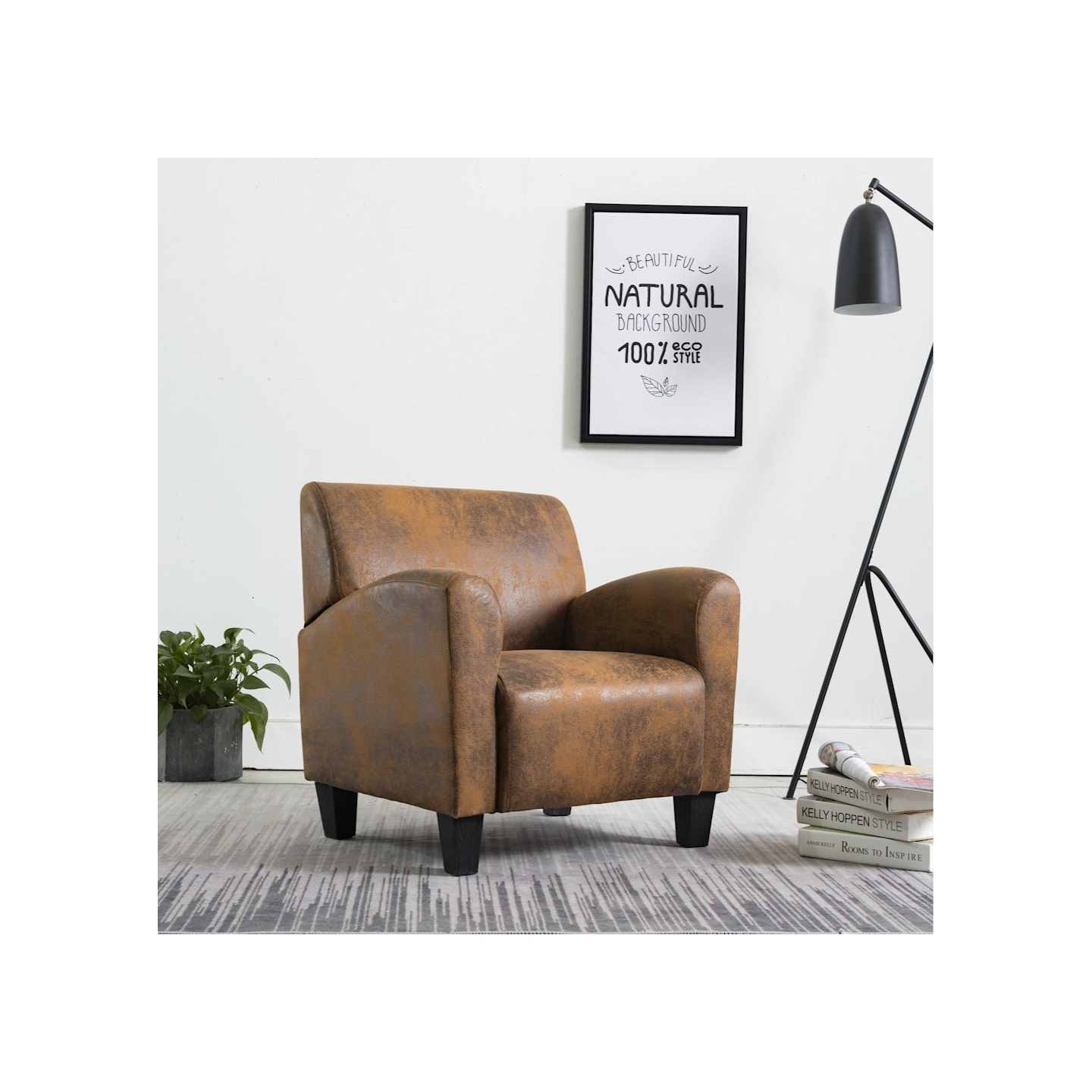 Canapé-chaise Marron 70x69x72 cm Similicuir