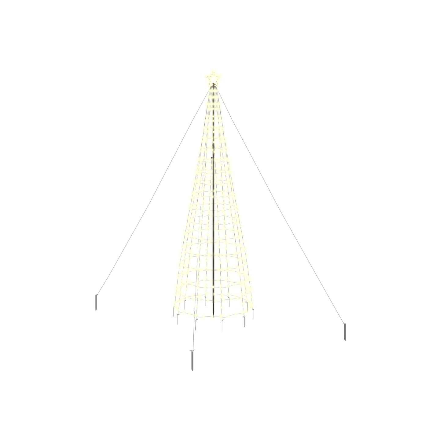 Arbre de Noël LED EKENAS 400 cm 800 LED Blanc chaud Acier Doré