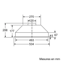 Hotte groupe filtrant Siemens iQ100 LB 53 NAA 30 | Nimestore