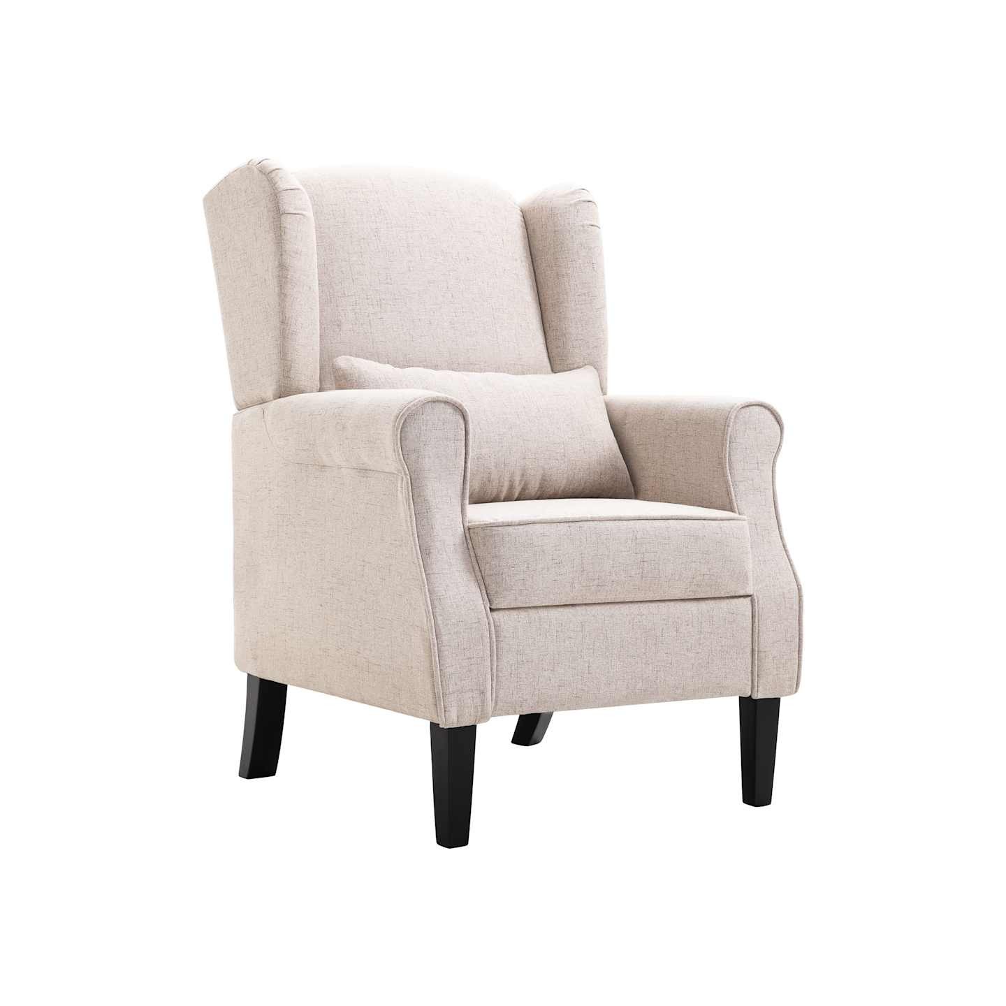 Fauteuil beige tissu