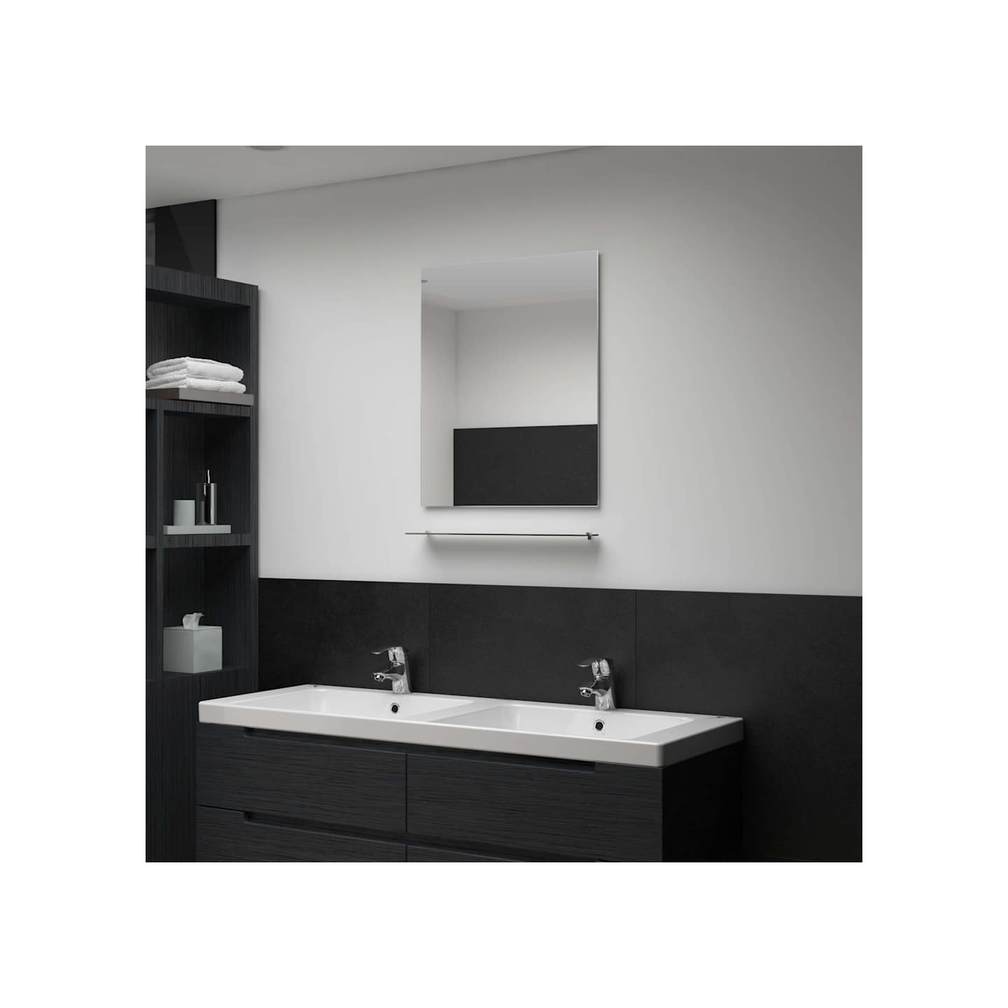 Miroir mural avec étagère 50x60 cm Verre trempé