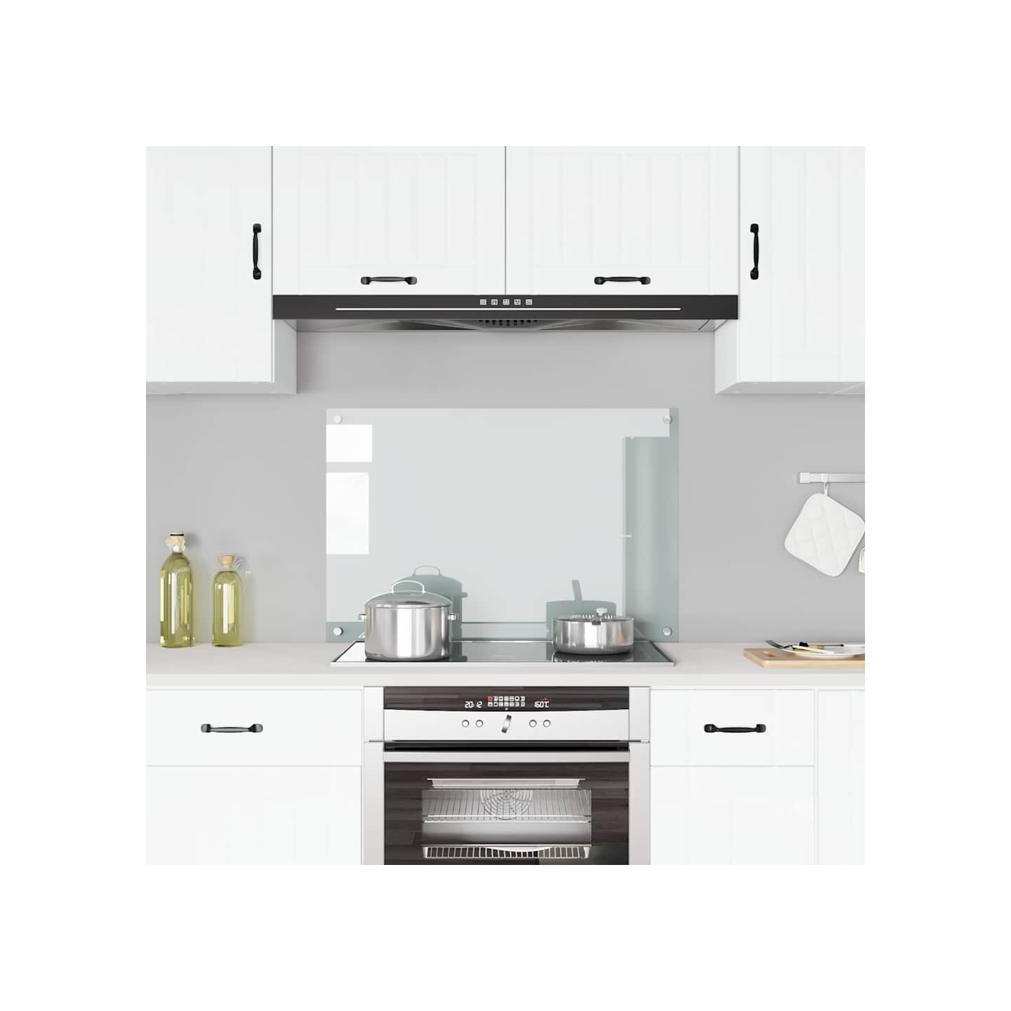 Dosseret de cuisine Transparent 90x60 cm Verre trempé