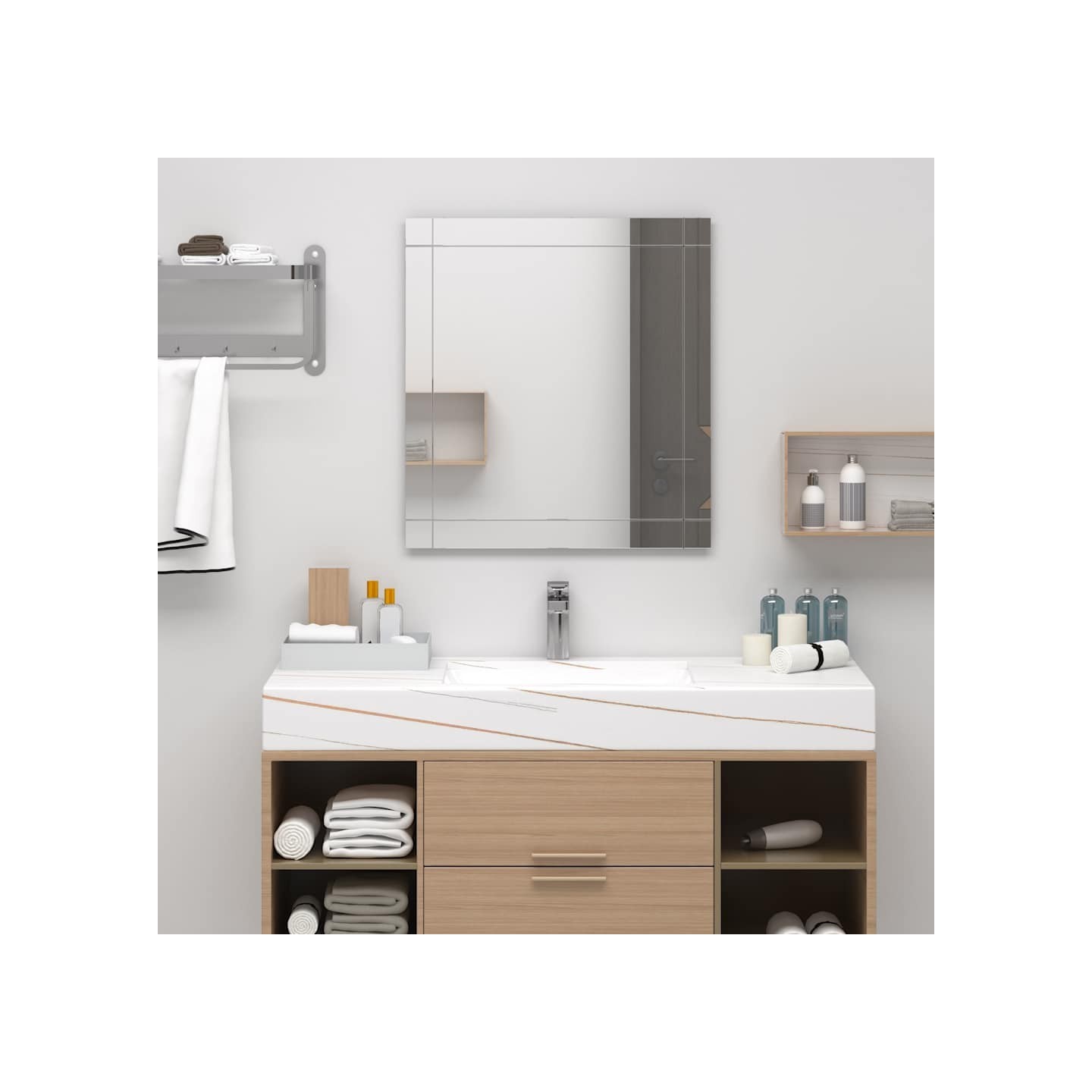 Miroir mural 100x60 cm Verre