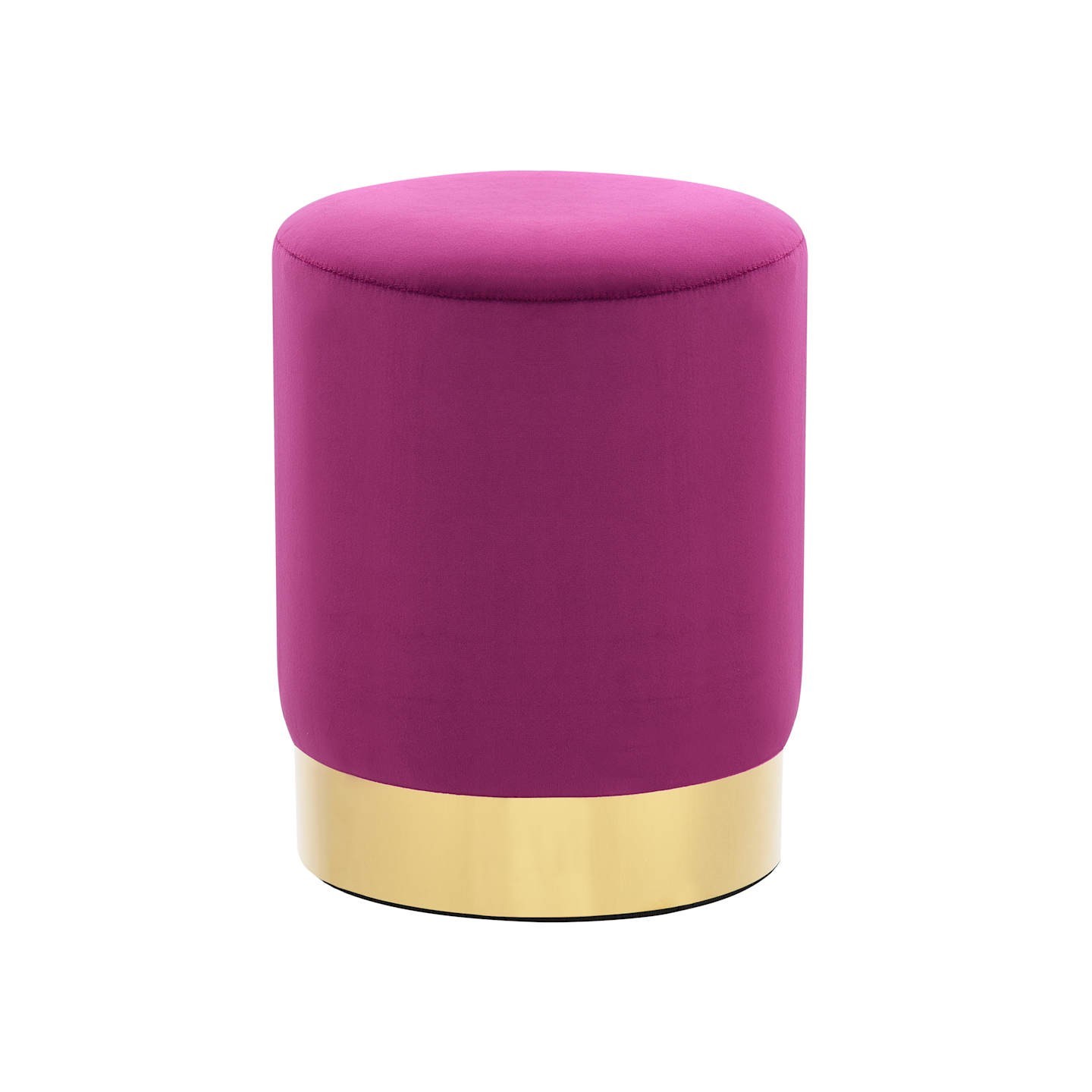 Tabouret Violet et doré Velours 28 x 36 cm