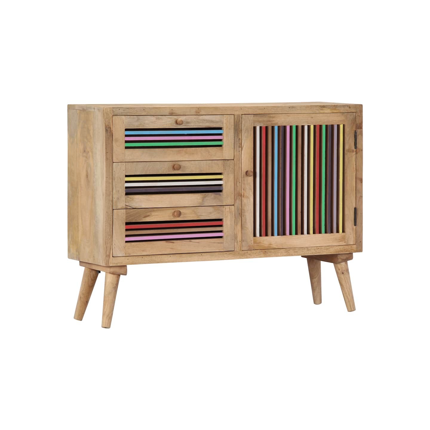 Buffet 100 x 30 x 75 cm Bois de manguier massif