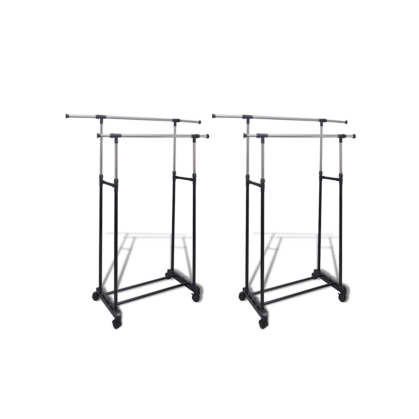 Porte-manteaux réglables 2 pcs 2 rails d'accrochage