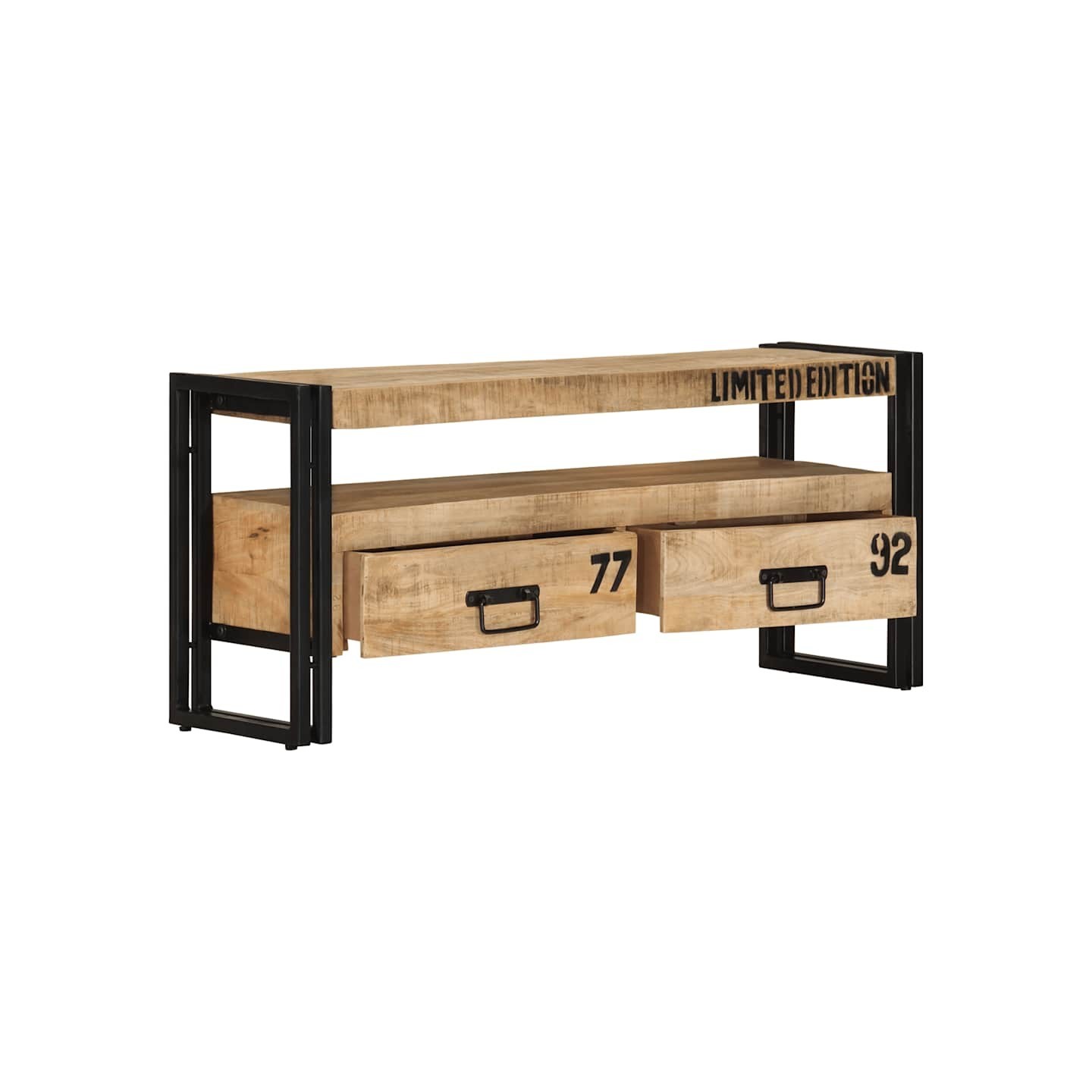 Meuble TV 100x30x45 cm Bois de manguier massif