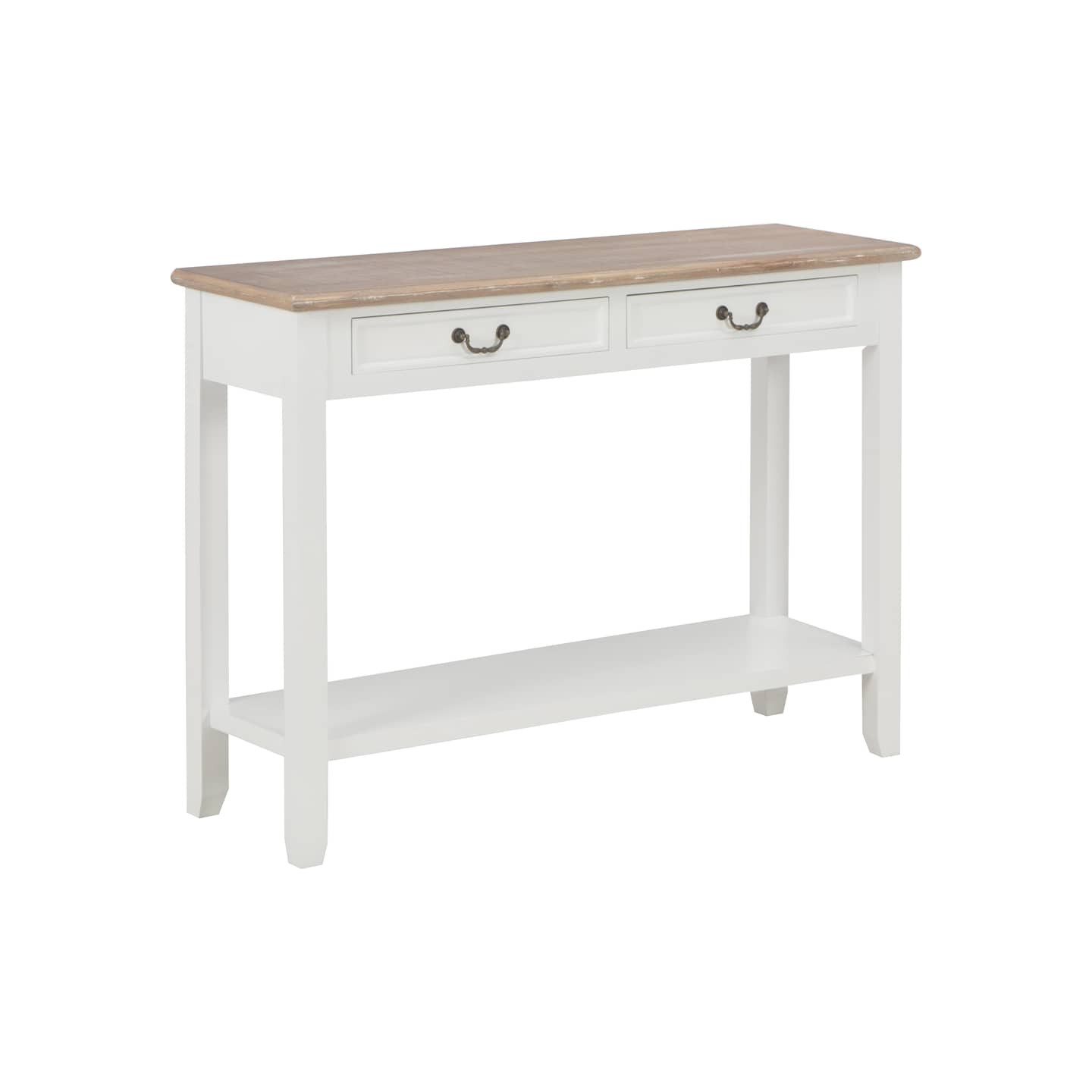 Table console Blanc 110x35x80 cm Bois