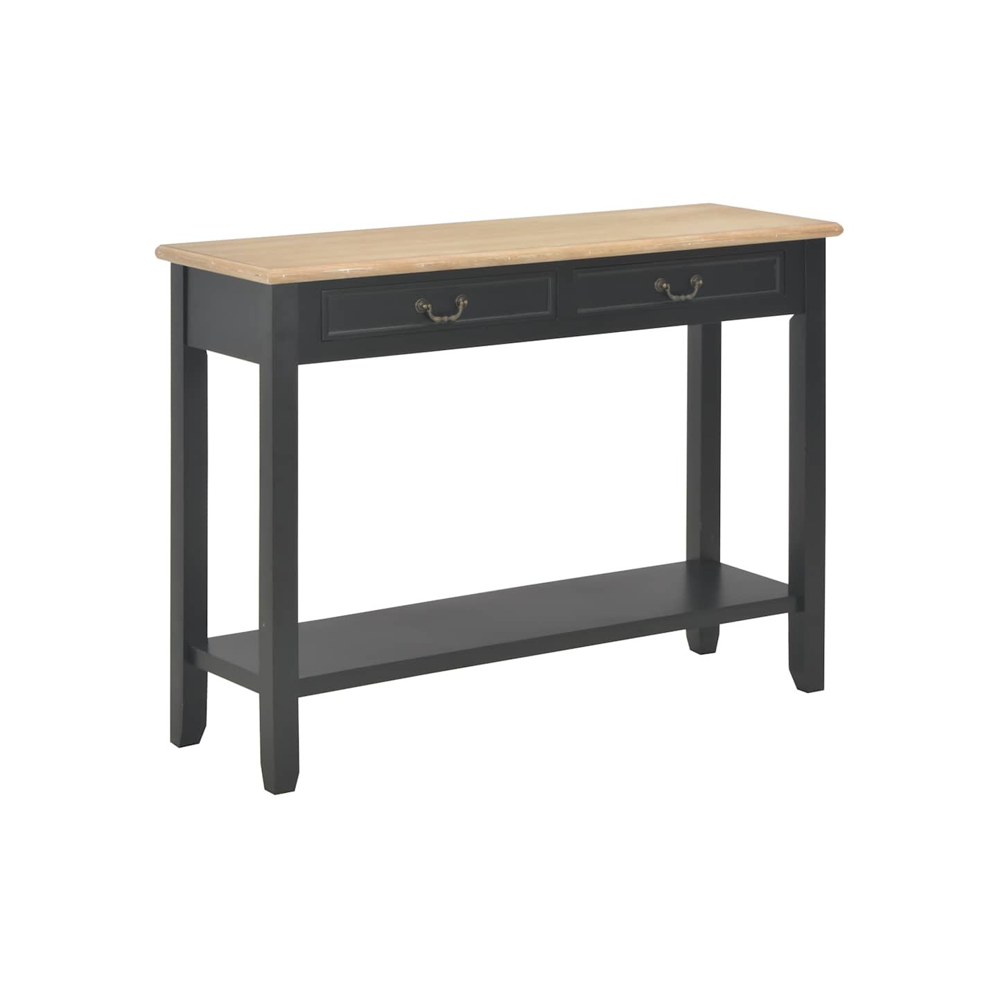 Table console Noir 110x35x80 cm Bois