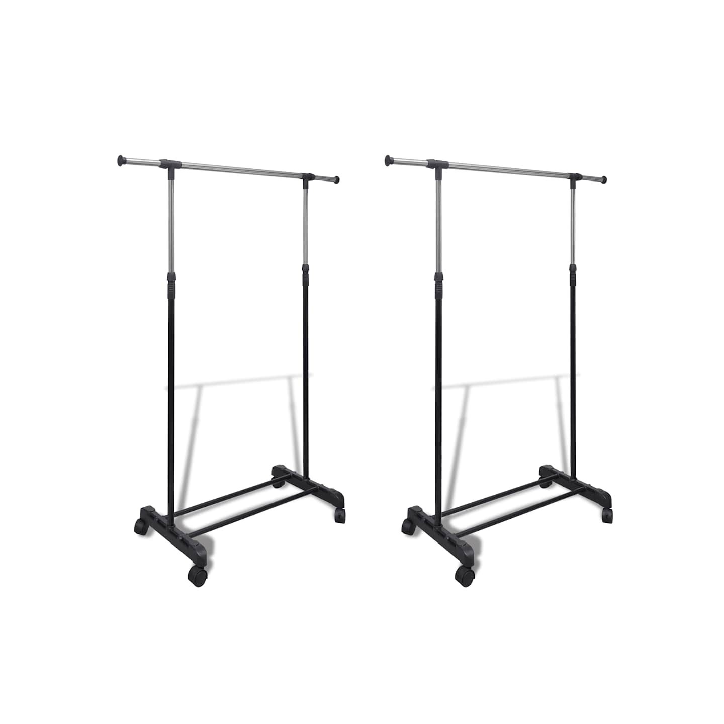 Porte-manteaux réglables 2 pcs 1 rail d'accrochage
