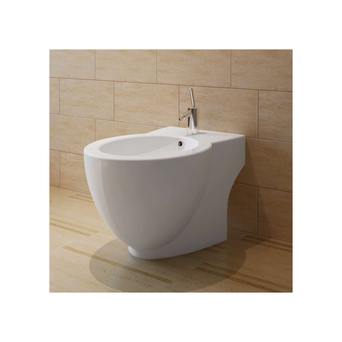 Ensemble de bidet et toilette Céramique Blanc