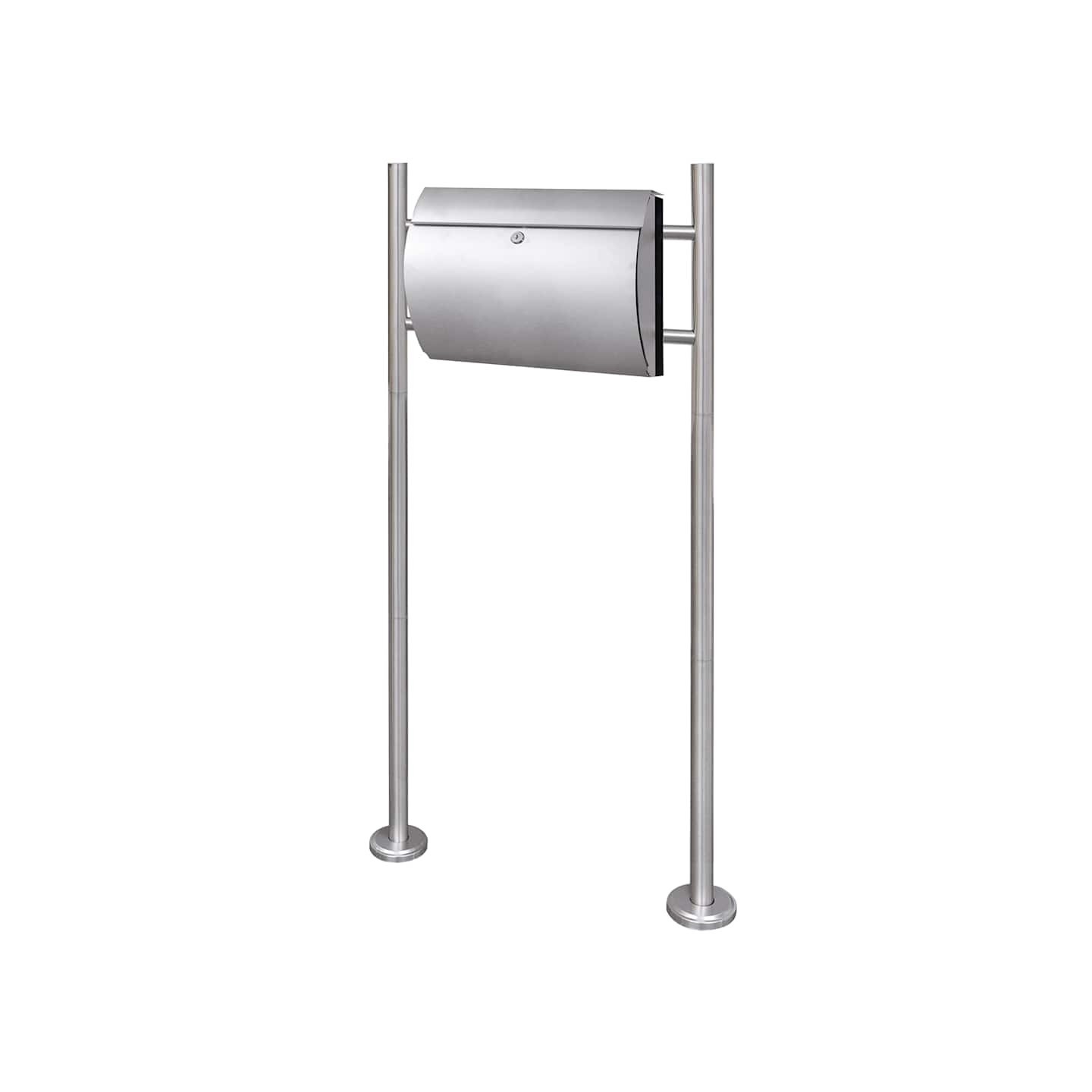 Boîte à lettre sur support en acier inoxydable