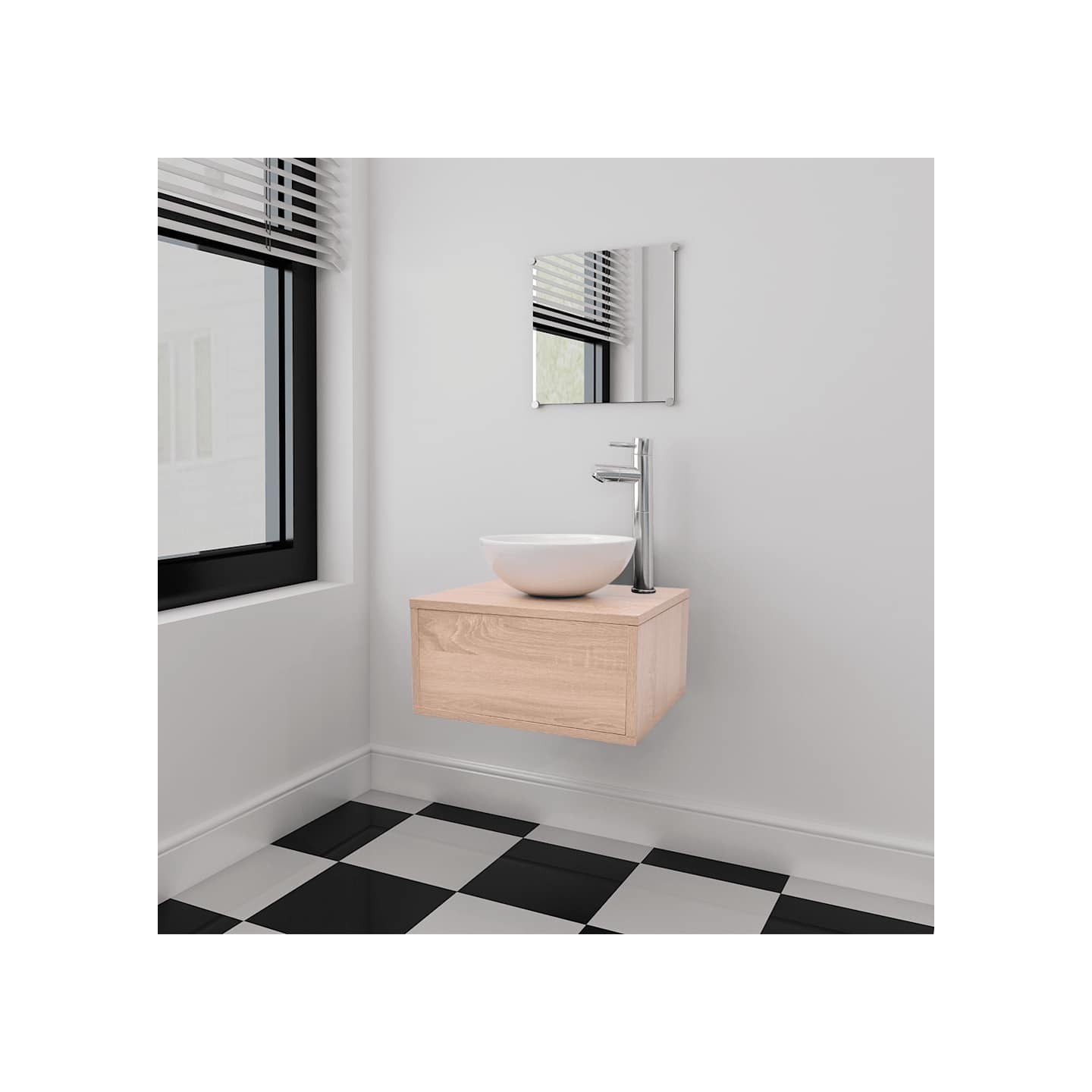 Meubles de salle de bains trois pièces Beige